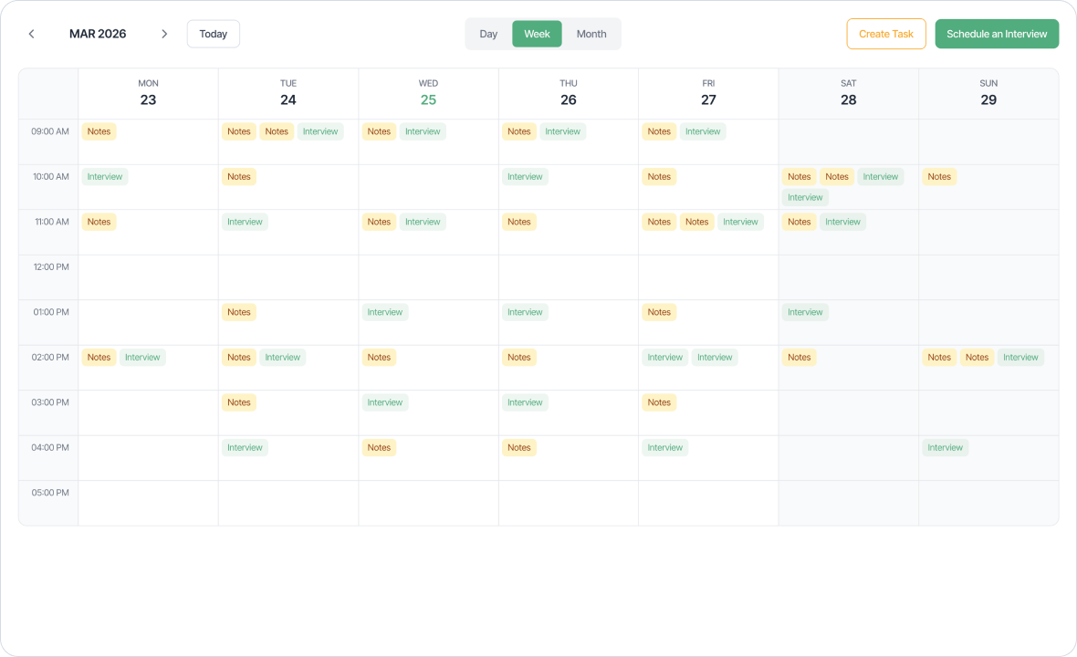 Calendar — Never double-book an interview again